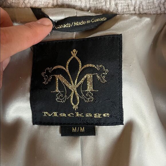 Vintage Mackage Wool Gray Button Up Coat with Bell Sleeves - Picture 8 of 15